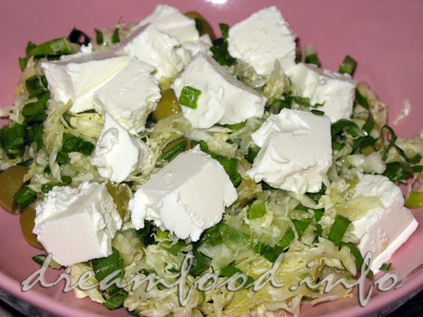 Салат из черемши с фетой