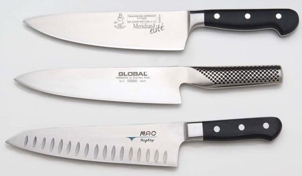 Основные виды кухонных ножей