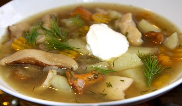 Готовим грибной суп с баклажанами