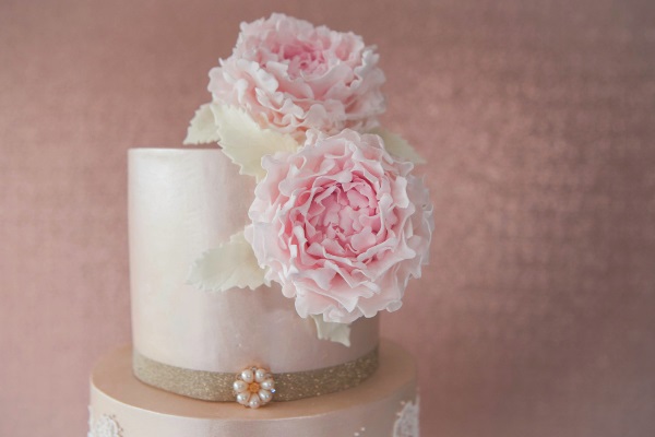 свадебный торт с цветками